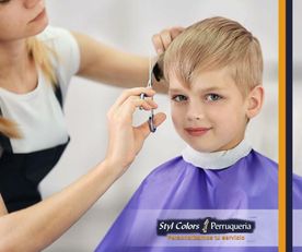 Perruquería Styl Colors niño en corte de cabello